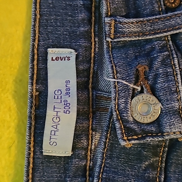 Levi's jeans 505 size 4 M mid rise straight leg blue Cotton Denim Med Wash Class - Picture 3 of 10
